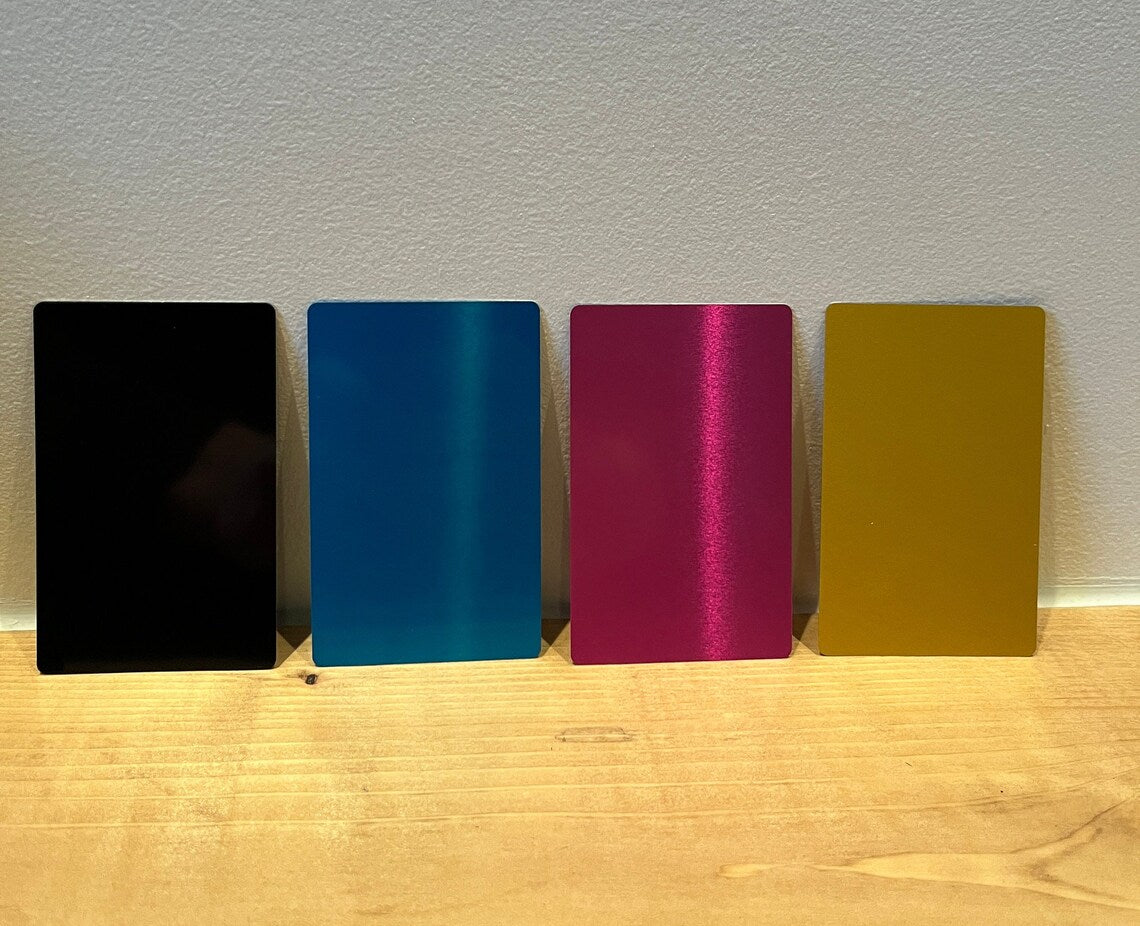 Premium Anodized Aluminium Business Cards (Custom Engraved)