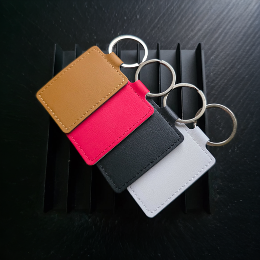 Custom Branded Faux Leather Keyfobs (Bulk Packs)